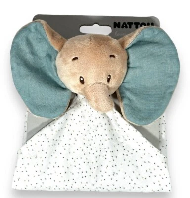 Слон безопасности одеяло NATTOU милый плюшевый новый узловатые углы соска держатель - Изображение 1 из 4