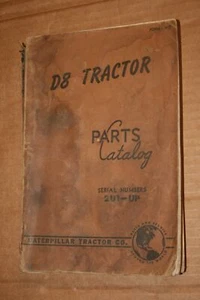CAT Caterpillar D8 Tractor Parts Catalog Ser Numbers 2U1-UP 1950 - Picture 1 of 3