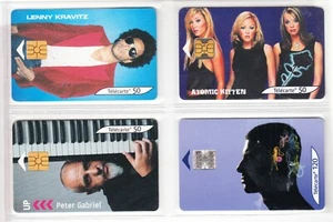 4 TELEFON KARTEN SET / TELEKARTE .. FRANKREICH PACK ROCK POP MUSIK STAR THEMA GEBRAUCHT/CHIP - Bild 1 von 1