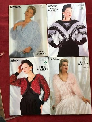 Vintage Original Patons High Society Eyelash Mohair Knitting Patterns   380.1.1 - Image 1 of 4