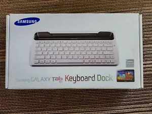 Samsung ECR-K14AWEGXAR White QWERTY Keyboard Dock for Galaxy Tab-10.1 - Picture 1 of 9