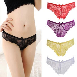 Cute Women Sexy Lace V-string Briefs Panties Thongs G-string Lingerie Underwear - Picture 1 of 27