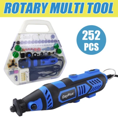 DAYPLUS® 252stk Mini Drehwerkzeug Schleifset Polierset Drill Zubehör Schleifer Für Dremel