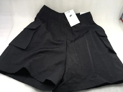 New NIKE Women’s Essential Woven High Rise Cargo Shorts Sz S DM6247-010 MSRP $52 - Image 1 of 4