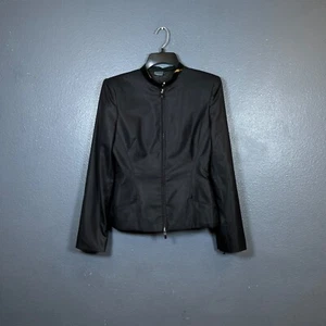 Alexander McQueen 42 women’s black jacket lana vergine fleece wool - Picture 1 of 12