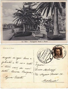 SANREMO - IMPERIA - PASSEGGIATA TRENTO E TRIESTE - VIAGG. 1937 -99553- - Picture 1 of 1