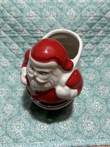 Maceta de Papá Noel Japón vintage años 50 recuerdo, sin astillas ni grietas - Imagen 1 de 5