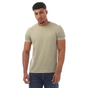 Men's Hugo Dero222 Logo Print T-Shirt in Green - Picture 1 of 4