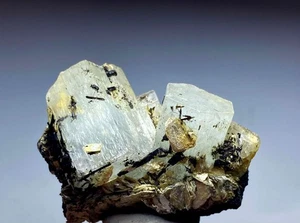275 Carats Natural Aquamarine With Tourmaline Crystal Specimen From Pakistan - Picture 1 of 20