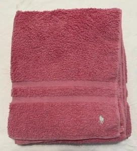 VTG Pink Ralph Lauren Home Bath Towel Mint Green Logo 100% Cotton 27”X 47” USA - Picture 1 of 5