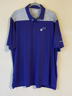 Men’s 2XL NWOT Columbia Golf Utah Jazz NBA Embroidered Polo Purple - Image 1 of 4
