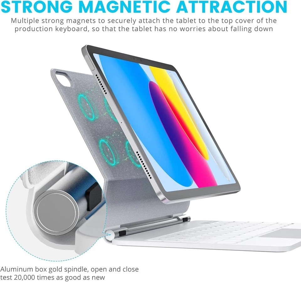 🔥Pad A16 Bionic i11th Gen 2025 White Magic Keyboard Case-Backlit Keys-Trackpad - Image 1 of 4