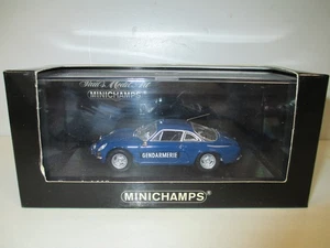 RENAULT ALPINE A110 GENDARMERIE Bleu Blue 1971 par MINICHAMPS 430113690 au 1/43 - Imagen 1 de 10