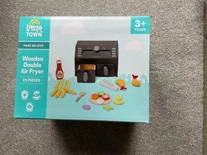 Aldi Little Town 2025 Doppel-Luftfritteuse aus Holz Neu in OVP. - Bild 1 von 3