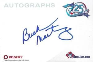 Buck Matinez Autograph Post Card Toronto Blue Jays - Picture 1 of 1