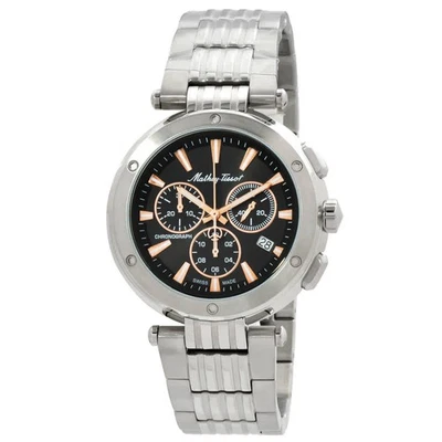 Mathey-Tissot Neptune Chrono Chronograph Quartz Black Dial Men's Watch H912CHRRN - Image 1 of 3