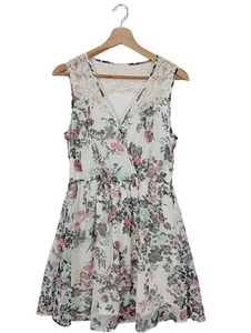 VERO MODA Vestido de cóctel Mujeres Vestido Talla EU 38 blanco-gris claro-rosa - Imagen 1 de 5