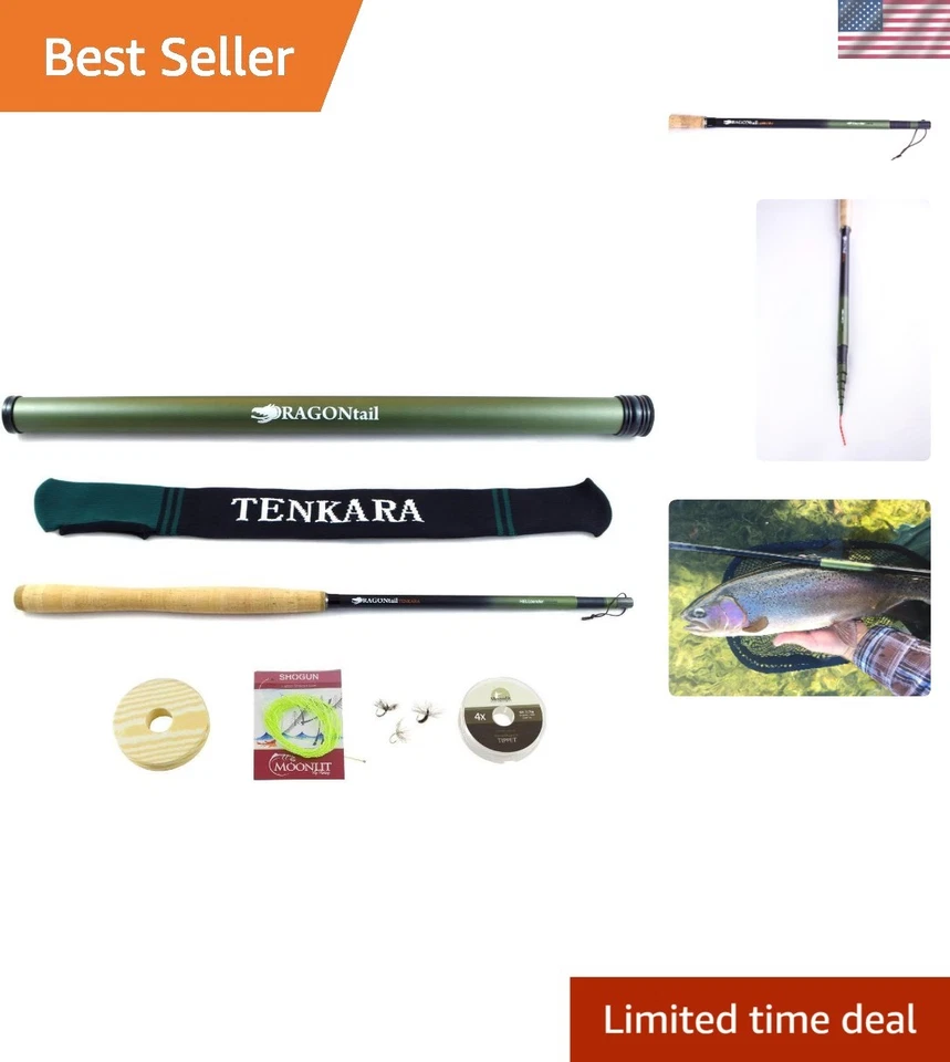 Hellbender Zoom 13ft 11.3ft Tenkara Rod Plus Complete Starter Package Flies Lea