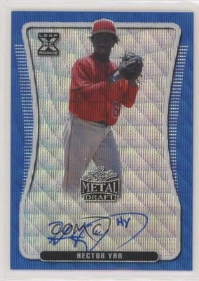 2020 Leaf Metal Draft Blue Wave /20 Hector Yan #BA-HY1 Auto - Image 1 of 2