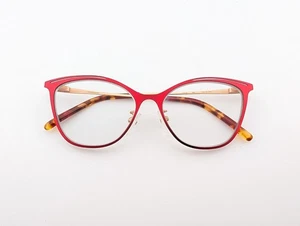 Vera Wang Eyeglasses, Frames Only VG08 BE, 53-15-140, Metal/Plastic, Red/Gold - Picture 1 of 19