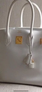 AUTHENTIC Hermes White Swift Leather Gold Hardware Birkin 35 Bag - Picture 1 of 19