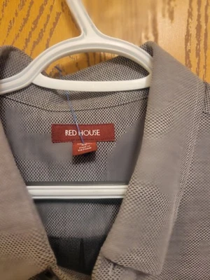 Camisa Red House No Plancha Para Hombre XL Gris "Logo Watlow" Manga Larga Abotonada Nueva Foto 1 de 4