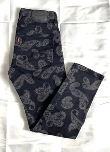 Jeans uomo Levi's 512 slim taper fit elasticizzato stampa paisley taglia 30x30 - Foto 1 di 11
