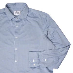 Mizzen + Main Hemd Herren XL Tradition Evolved Standard Fit Gingham Check Blau - Bild 1 von 11