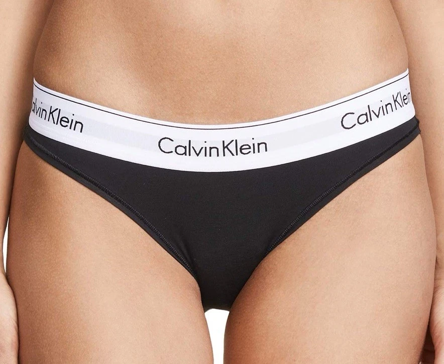 Calvin Klein Womens Modern Cotton Thong Underwear XL Black