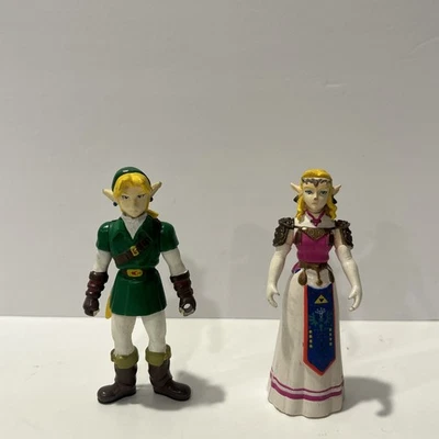 Figuras de colección Legend of Zelda Link y Zelda Ocarina of Time Nintendo 64 ¡Limpias! Foto 1 de 4