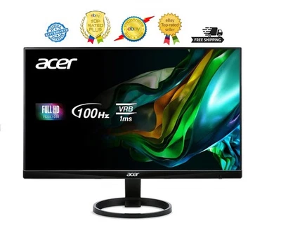 Acer R240HY 24" CLASS Full HD 1080p Zero-Frame LCD Computer Monitor HDMI+DVI+VGA - Image 1 of 4