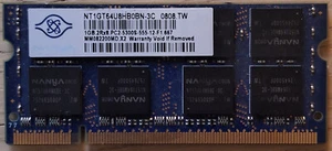 Memoria SoDimm NANYA DDR2 1Gb - Foto 1 di 2
