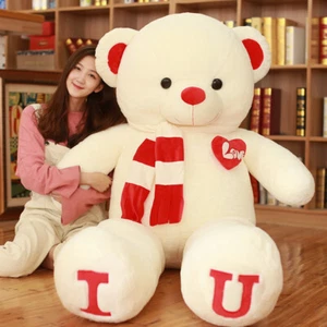 Riesiger Plüsch Teddybär Stofftier LOVE YOU Tier Stofftier riesig groß 39 Zoll Jumbo Geschenk - Bild 1 von 20