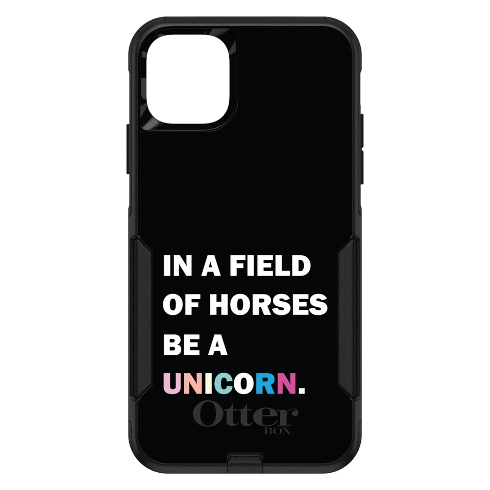 OtterBox Commuter for Apple iPhone (Pick Model) Field Horses Be Unicorn Rainbow - Image 1 of 1
