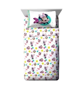 Disney Junior Minnie Mouse Made You Smile 4 Piece Full Sheet Set Brand New!!! - Picture 1 of 6