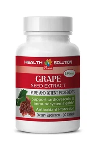 natürliches Antioxidans - Traubenkernextrakt 150mg - Kollagen produzierend 1 Flasche - Bild 1 von 9