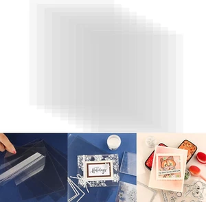 Briartw 10 Heat Resistant Clear Acetate Sheets - 8.5X11 Inch for Embossing,Stamp - Picture 1 of 14
