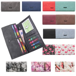 Damen Geldbörse Geldbeutel Portmonee Portemonnaie Wallet Kunstleder Querformat L - Bild 1 von 15