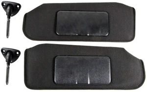 1993-2002 Camaro Firebird Sun Visors Shades w/ Brackets Ebony Black Cloth NEW - Picture 1 of 10