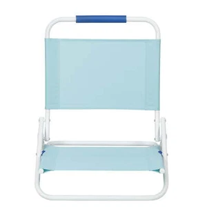 New Upgrade Mainstays Beach Sand Chair, Teal, New - Picture 1 of 6