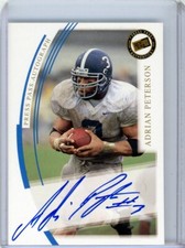 ADRIAN PETERSON 2002 PRESS PASS JE ROOKIE AUTHENTIC AUTOGRAPH
