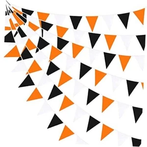 32Ft Graduation Party Decorations 2023 Halloween Pennant Orange Black White - Picture 1 of 8