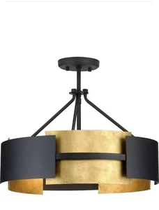 Progress Lighting P350203-031 Lowery Semi-Flush Mount Textured Black - Picture 1 of 4