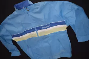 Adidas Regen Jacke Windbreaker Vintage 80s 80er Rain Jacket Coat Glanz Nylon 44 - Bild 1 von 8
