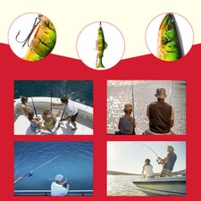 1pc 2 Hooks Hard Plastic Fish Shape Fishing Lures fishinglover Faux Tiddler Bait