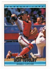 Ron Tingley - California Angels - 1992 Donruss Baseball # 287 MT