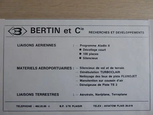 6/1971 PUB BERTIN et Cie ALADIN II TS II TURBOCLAIR FLUXOJET ORIGINAL FRENCH AD - Foto 1 di 1