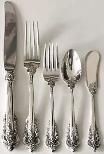 SET POSATE 5 PEZZI QUASI NUOVE VERA CENA WALLACE GRANDE BAROCCO STERLING - Foto 1 di 4