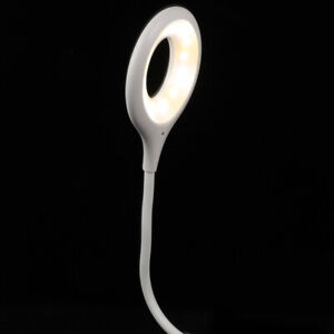  Weiß PVC Stimme USB-Nachtlicht Mini-Schreibtischlampe LED-Nachtlicht