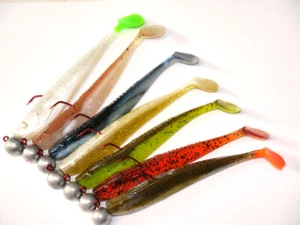 Quantum-Q-Paddler Set12 CM De Mann ´S Avec Jig Hameçon Mustad 3/0 14g (Pro Stk - Photo 1/1